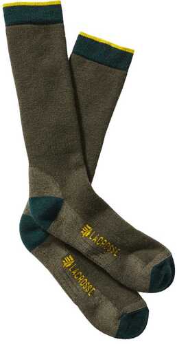 Lacrosse Men's Merino Midweight Socks Crew OD Green X-Large