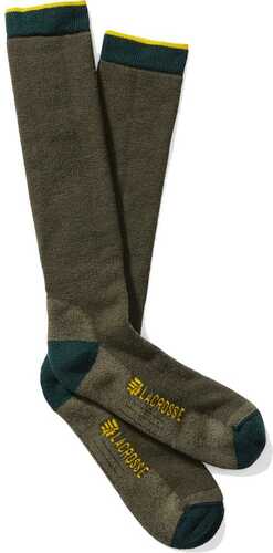 Lacrosse Men's Merino Midweight Socks Over Calf Green X-Large