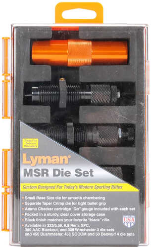 Lyman MSR Precision 4 Piece Die Set 9mm Luger Model: 7690107