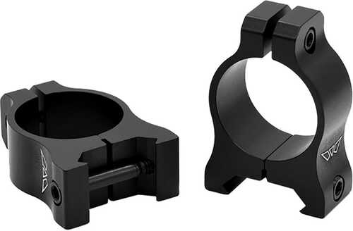 Warne Vapor Aluminum Scope Rings Matte Black 1 in. Low