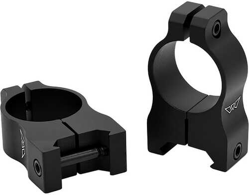 Warne Vapor Aluminum Scope Rings Matte Black 1 in. High