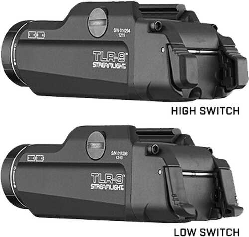 Streamlight TLR-9 Flex Black Finish 1000 Lumens 1.5 Hour Runtime Comes with High and Low Switch (2) CR123A Lithium