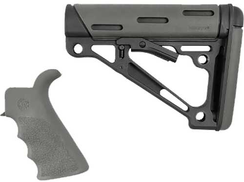 Hogue OverMolded AR-15 Kit Gray w/ Grip and Buttstock