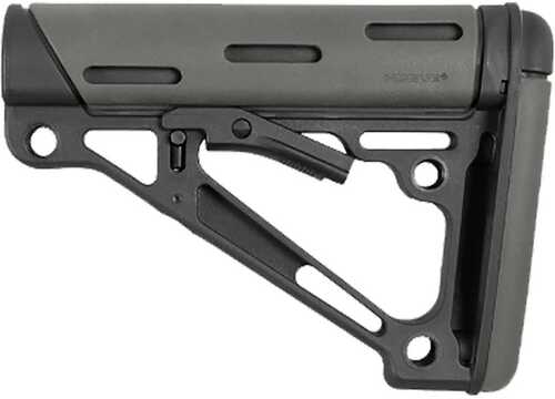 Hogue OverMolded Collapsible Buttstock Gray fits Mil-Spec Buffer Tubes