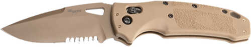 Click to see larger image. HOGUE SIG SAUER FOLDING KNIFE COYOTE TAN 3.5 IN. ABLE LOCK DROP POINT