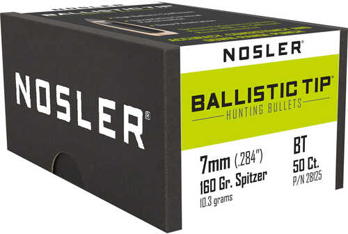 <span style="font-weight:bolder; ">Nosler</span> Ballistic Tip Hunting Bullets 7mm 160 gr. Spitzer Point 50 pk. Model: 28125