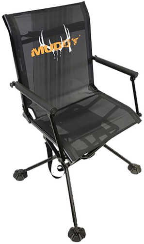 Muddy Swivel Ground Chair Black with Adjustable Legs