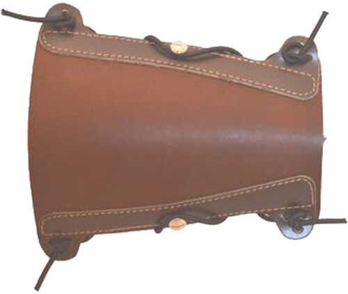 Bateman Traditional Leather Armguard Brown w/ Elas-img-0