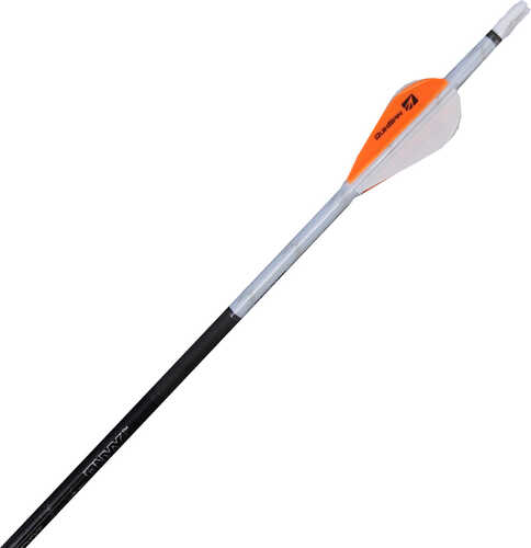 New Archery Products Quikfletch QuickSpin Fletch Rap White and Orange 2 in.