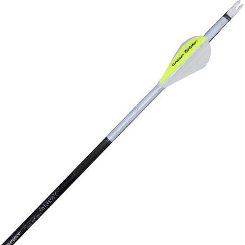 New Archery Products Quikfletch QuickSpin Fletch Rap White and Yellow 2 in. Model: <span style="font-weight:bolder; ">NAP</span>-60-1002