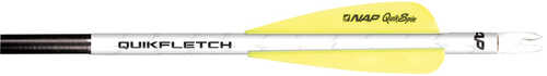 NAP Quikfletch QuickSpin Fletch Rap White and Yellow 4 in.