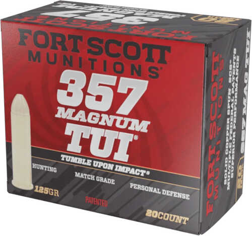 Fort Scott Munition Pistol Ammo 357 Mag. 125 gr. TUI 20 rd. Model: 357MAG-125-SCV