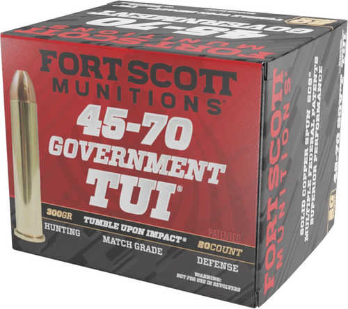 Fort Scott Munition Rifle Ammo 45-70 GOVT. 300 gr. TUI 20 rd. Model: 4570-300-SCV1