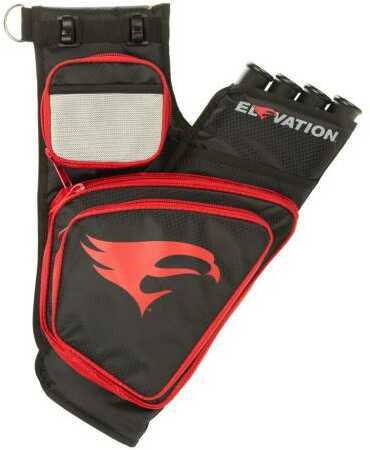 Elevation Equipped Transition Quiver Black/Red 4 Tube LH Model: 13022