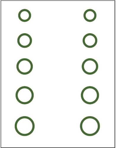 Gunstar Mini Circles Target Reticle Set Green Model: 1402711