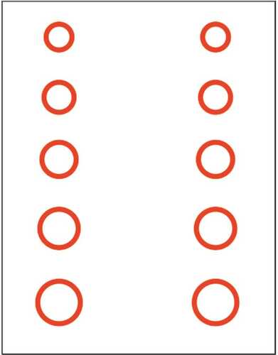 Gunstar Mini Circles Target Reticle Set Orange Model: 1402712