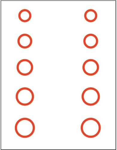 Gunstar Mini Circles Target Reticle Set Orange Model: 1402712