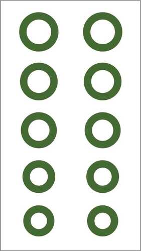 Gunstar Chubby Circle Reticle Set Green