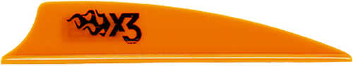 Bohning X3 Vanes Neon Orange 2.25 in. 100 pk. Model: 101052NO225