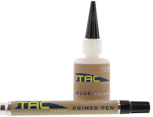 TAC Vanes Fletching Kit .5 oz. Glue/.34 oz. Primer Pen