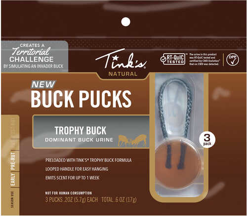 Tinks Trophy Buck Puck Scent Hanger 3 pk.