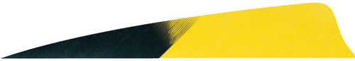 Gateway Shield Cut Feathers Kuro Sun Yellow 4 in. LW 50 pk.