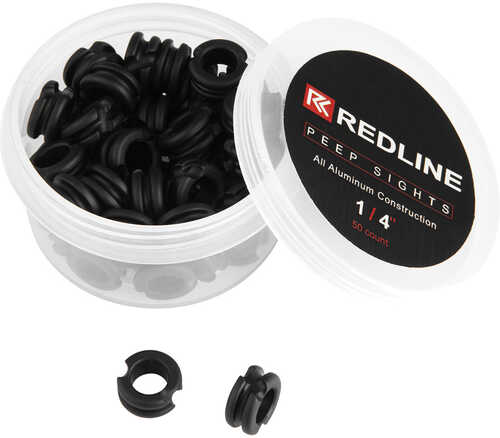 Redline Peep Sight "1/4"" 50ct Black"