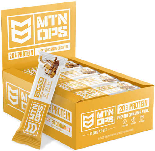 MTN Ops Protein Bar Frosted Cinnamon Swirl 10 Pack Model: 4127080810