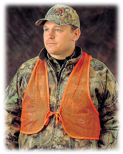 Hunters Specialties H.S. Orange Mesh Safety Vest One Size Blaze Org 2006-img-0