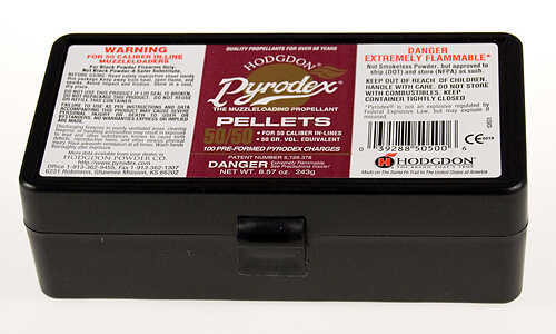 Hodgdon P5050 Pyrodex 50 Caliber 50 Grain 100 Box/12 Case