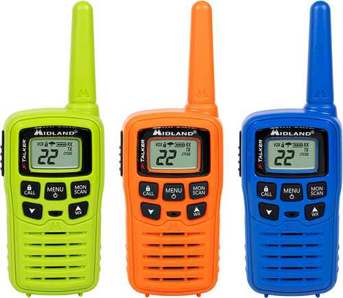 Midland X-talker T10 Two Way Radio Multi Color 3 Pk. model: T10x3m