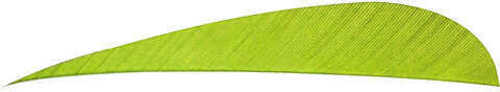Click to see larger image. Trueflight Mfg Comp Inc Feathers Shield Cut 5 LW Chartreuse 100/Pk.
