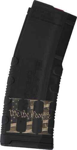 Black Rain Ordnance Magazine 30Rd, Black Polymer With We The People 3 Percent Engraving, Fits AR-15 Platform