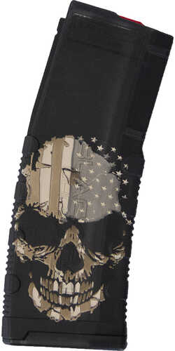 Black Rain Ordnance Lasered AR15 Magazine Skull with Flag 30 rd.