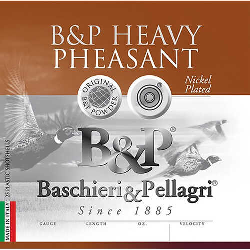 B&P Heavy Pheasant Shotgun Loads 12 ga. 3 in. 1 5/8 oz. 1400 FPS 6 Shot 25 rd. Model: 123B58H6
