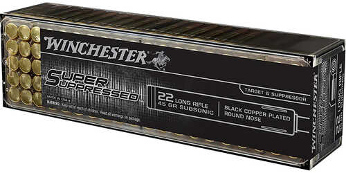 Winchester Ammo Sup22LRHP Super Suppressed 22 LR 40 Gr Lead Hollow Point (LHP) 100 Bx/2 Cs