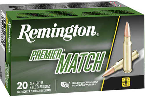 Remington Ammunition 21201 Premier Match 224 Valkyrie 90 Gr 2700 Fps Sierra Matchking BTHP (SMBTHP) 20 Bx/10 Cs