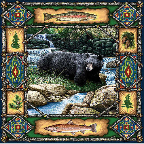 PURE COUNTRY WEAVERS Woven Throw Bear Lodge 54in x 70in 22598