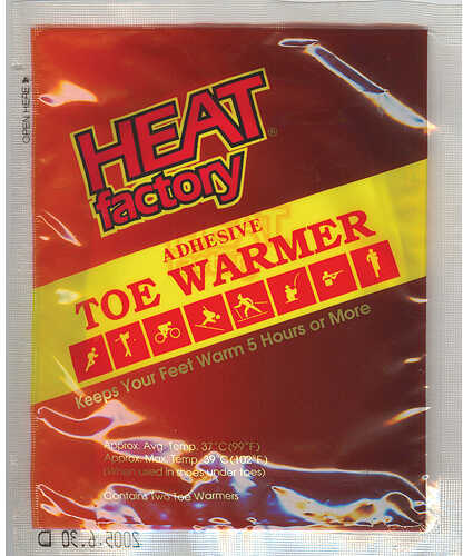 Heat Factory Toe Warmers Adhesive Pair 3 5/8''x2'' 2/pk Model: 1945