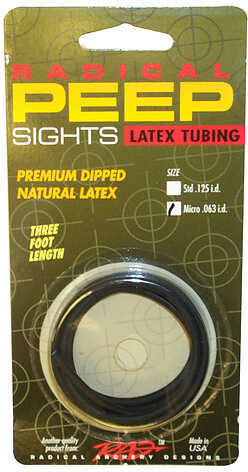 Radical Archery Designs Inc. Latex Micro Tubing Small Dia. 1ea - 3' length Black 27519