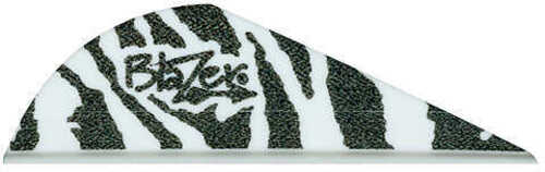 Bohning Archery Blazer Tiger Stripe Vanes 2 White 36/pk. 28498