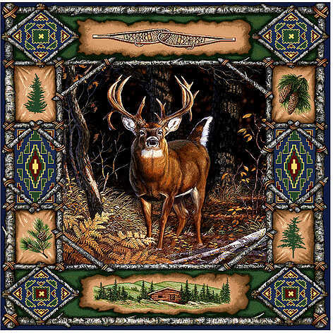 PURE COUNTRY WEAVERS Woven Throw Deer Lodge 54in x 70in 29564