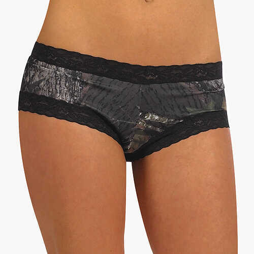 WEBERS CAMO LEATHER GOODS Lace-Trimmed Boy Short Pantie Sm MO-BrkUp 32776