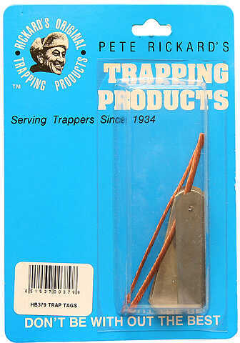 Pete Rickard Rickard's Zinc Trap Tags 2'' 25/pk. 32843