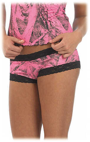Webers Camo Leather Goods Naked North Pink Lace Boy Short Pantie Sm 35487