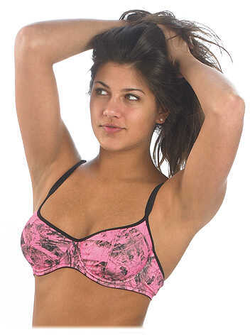 Webers Camo Leather Goods Naked North Pink Bra 34B 35495