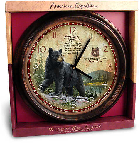Ideaman Inc. / AM Expedition INC/AM Wildlife Wall Clock - Black Bear 15 7/8 37209