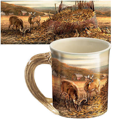WILD WINGS Sculpted Mugs - Sharing the Bounty Antler Handle 16oz. 8209711503