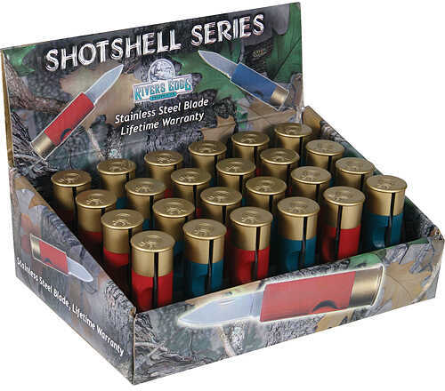 Click to see larger image. Rivers Edge Products Shotshell Folding Knife Display 24pc 2.5 closed 705
