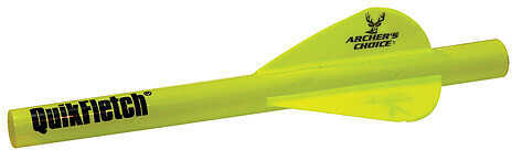 NAP Quikfletch w/Quikspin Vane Archers Choice Yellow 6 pk. Model: 60-704